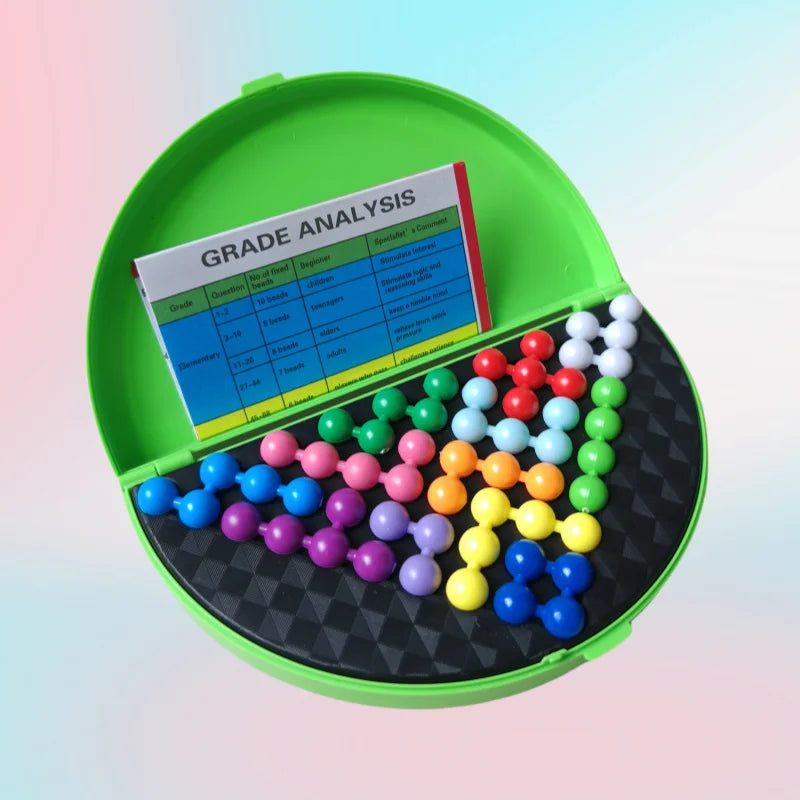 180 Challenges IQ 3D Puzzle Board Game Classic Pyramid Plate Pearl Logical Mind For Children Pyramid Beads Montessori Toys Gifts