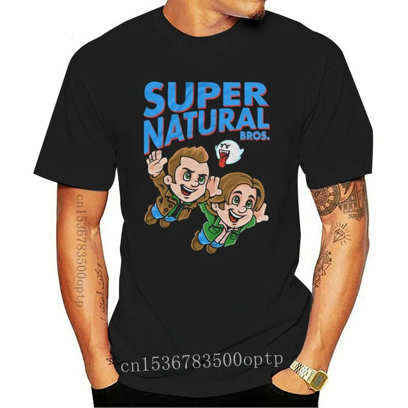 New Supernatural T Shirt Super Natural Bros Tri Blend Funny T Shirt Black Navy Men