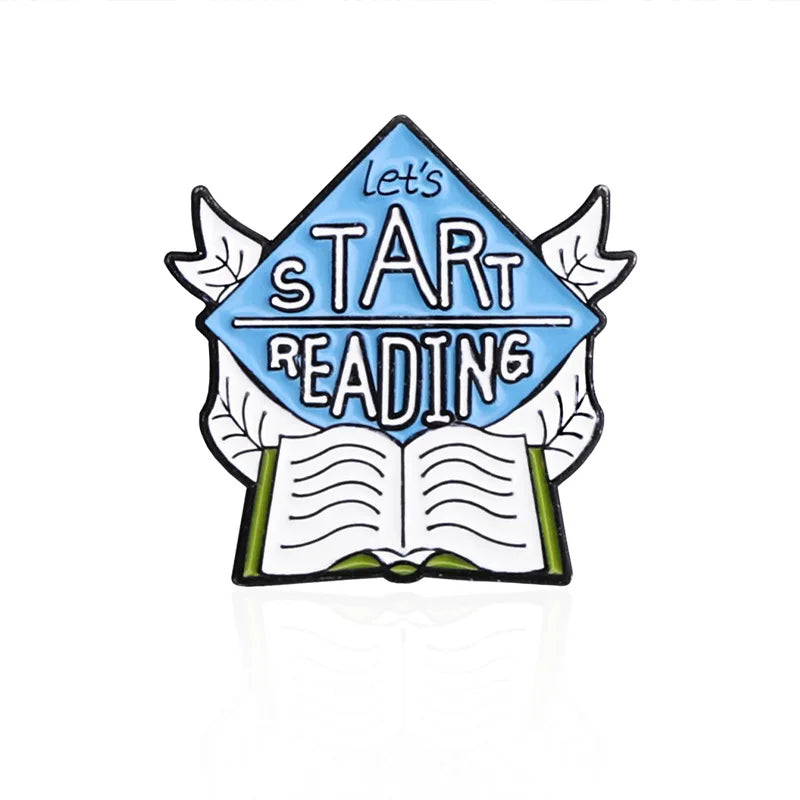 Brooches Bag Clothes Lapel Pin Animal Reading Badge Puppy Jewelry Gift for Kids Friend I Love Books Enamel Pin Custom Dog Cat