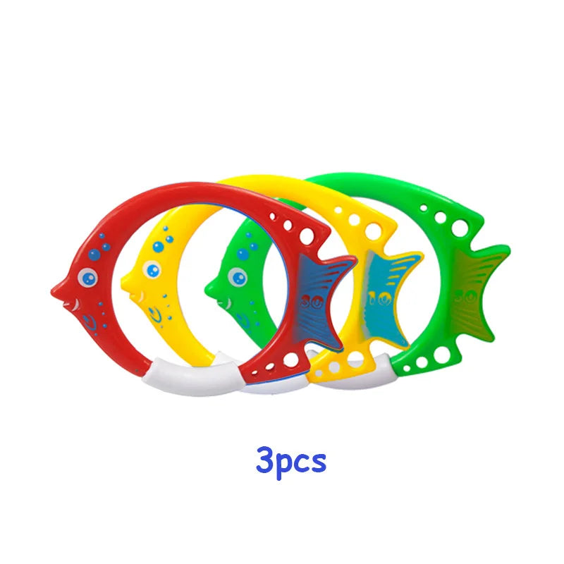 Summer Diving Toys Torpedos Octopus Diving Fish Ring Swimming Pool Water Games Training Gift Set Toys For kids
