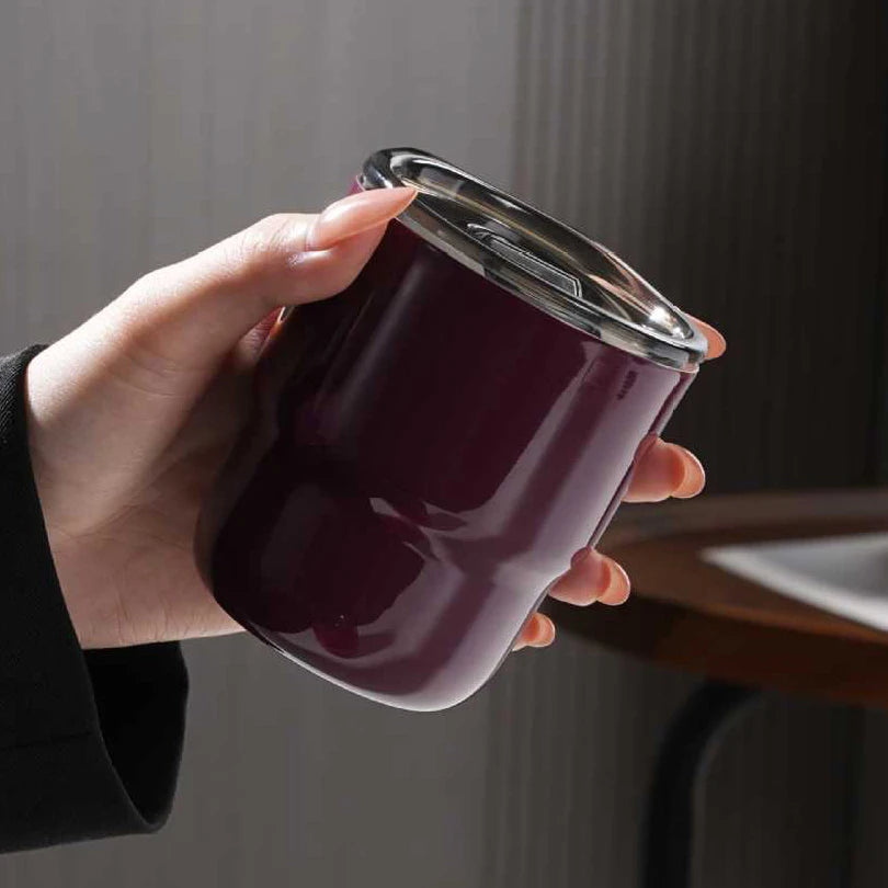 304 Stainless Steel Vacuum Tumbler, Portable Travel Mug for Hot & Cold Beverages - 255ml Travel, Coffee, Party Cup in 16 Colors