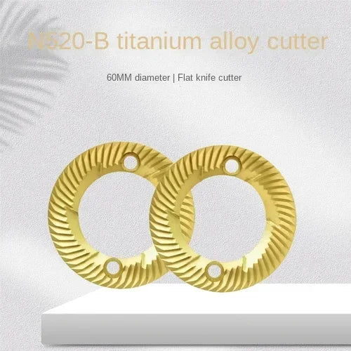 Hot SellingThe Titanium Coating Coated 60mm 59.5mm Coffee Grinder Coffee Bean Flat Wheel Burr Mill Knife Flat Burr Blade Grindin