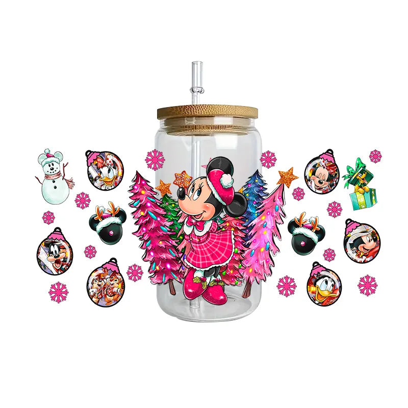Disney Mickey Mouse Easy peel waterproof DIY Decals 3D transfers uvdtf crystal stickers 16oz uv dtf tumbler cup wraps sticker