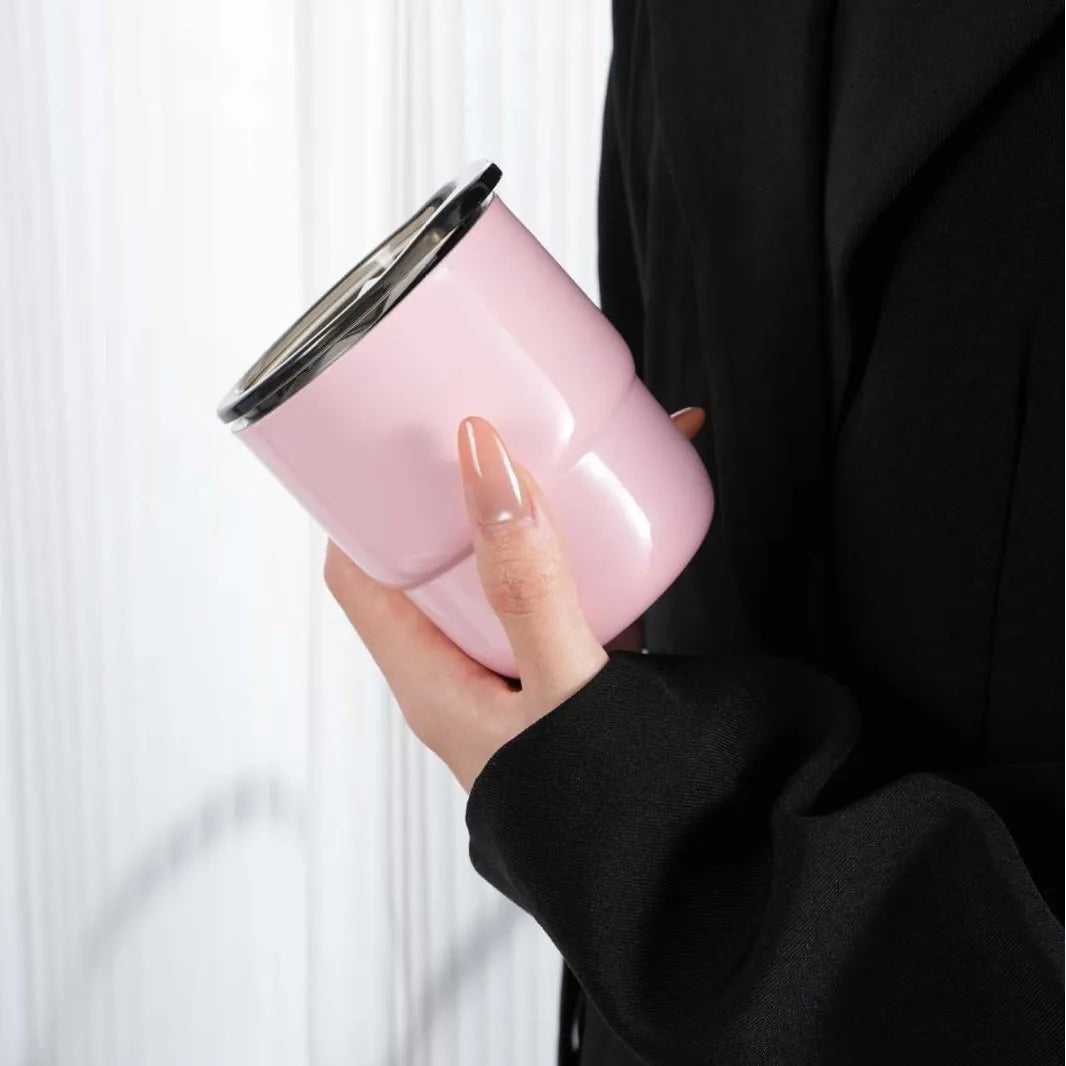 304 Stainless Steel Vacuum Tumbler, Portable Travel Mug for Hot & Cold Beverages - 255ml Travel, Coffee, Party Cup in 16 Colors