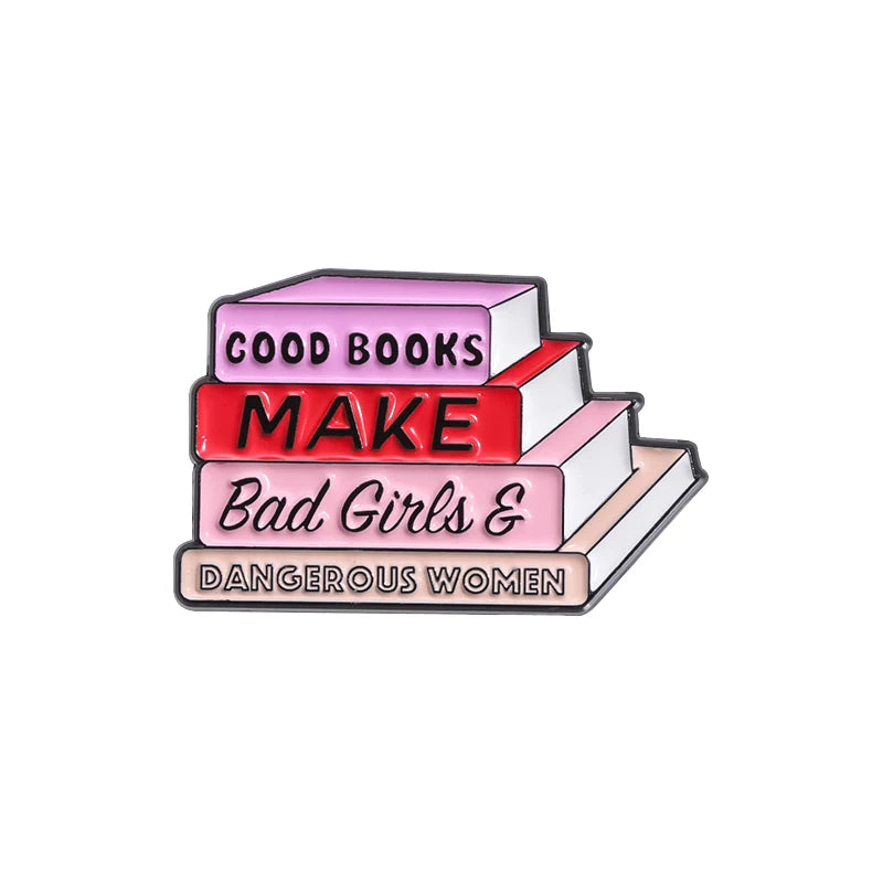 Brooches Bag Clothes Lapel Pin Animal Reading Badge Puppy Jewelry Gift for Kids Friend I Love Books Enamel Pin Custom Dog Cat