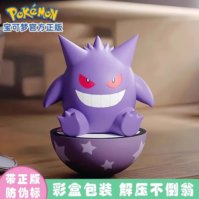 Original Pokemon Anime Figures Pikachu Gengar Sprigatito Sylveon Quaxly Fuecoco Tumbler Toys PVC Model Kawaii Collect Kid Dolls