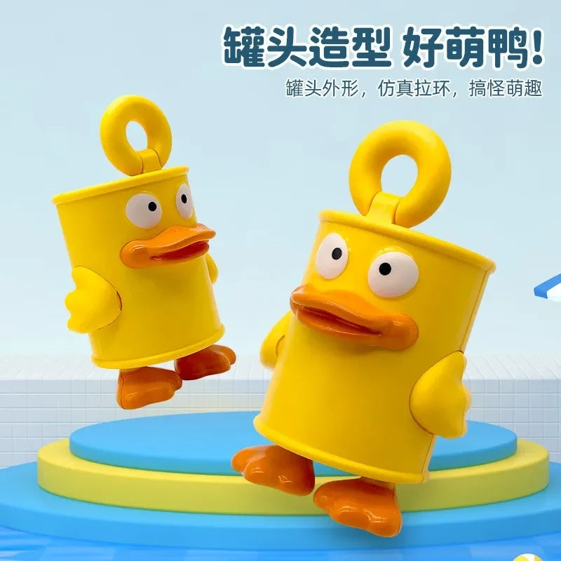 Cartoon water spray canned duck doll water gun toy bath outdoor water gun children water fight mini water gun