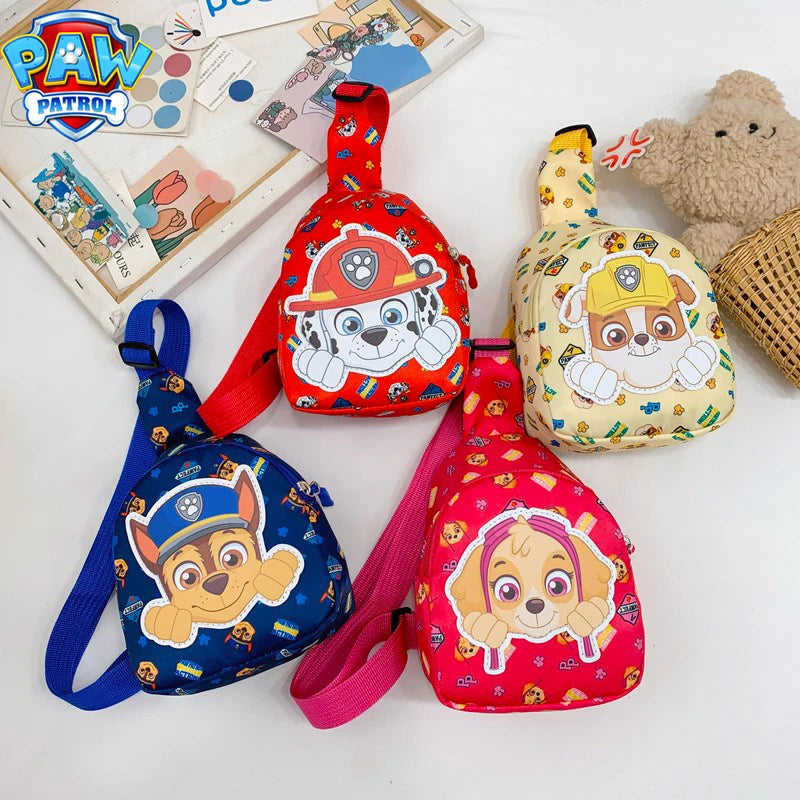 Paw Patrol Children's Chest Bag Cute Cartoon Crossbody Bag Chase Marshall Messenger Shoulder Handbag Purse Backpacks Gifts