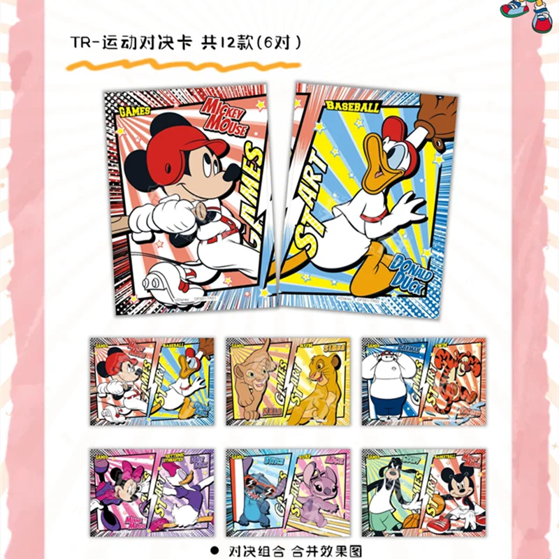 Card Fun Disney Stars Games Cards Winnie the Pooh Mickey Mouse Collection Anime Peripherals Version Cards Hobby Gifts Toys