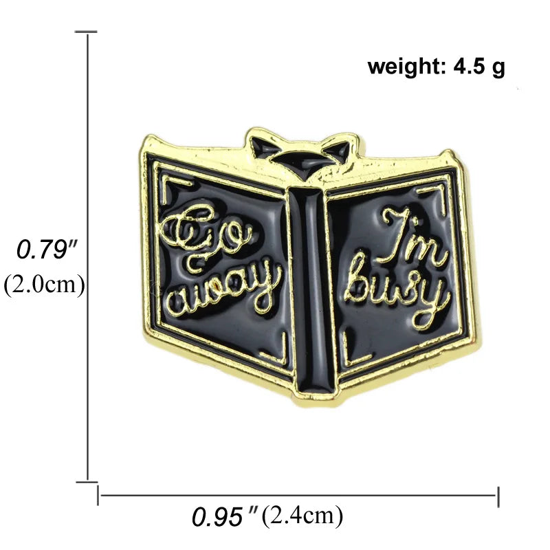 Brooches Bag Clothes Lapel Pin Animal Reading Badge Puppy Jewelry Gift for Kids Friend I Love Books Enamel Pin Custom Dog Cat