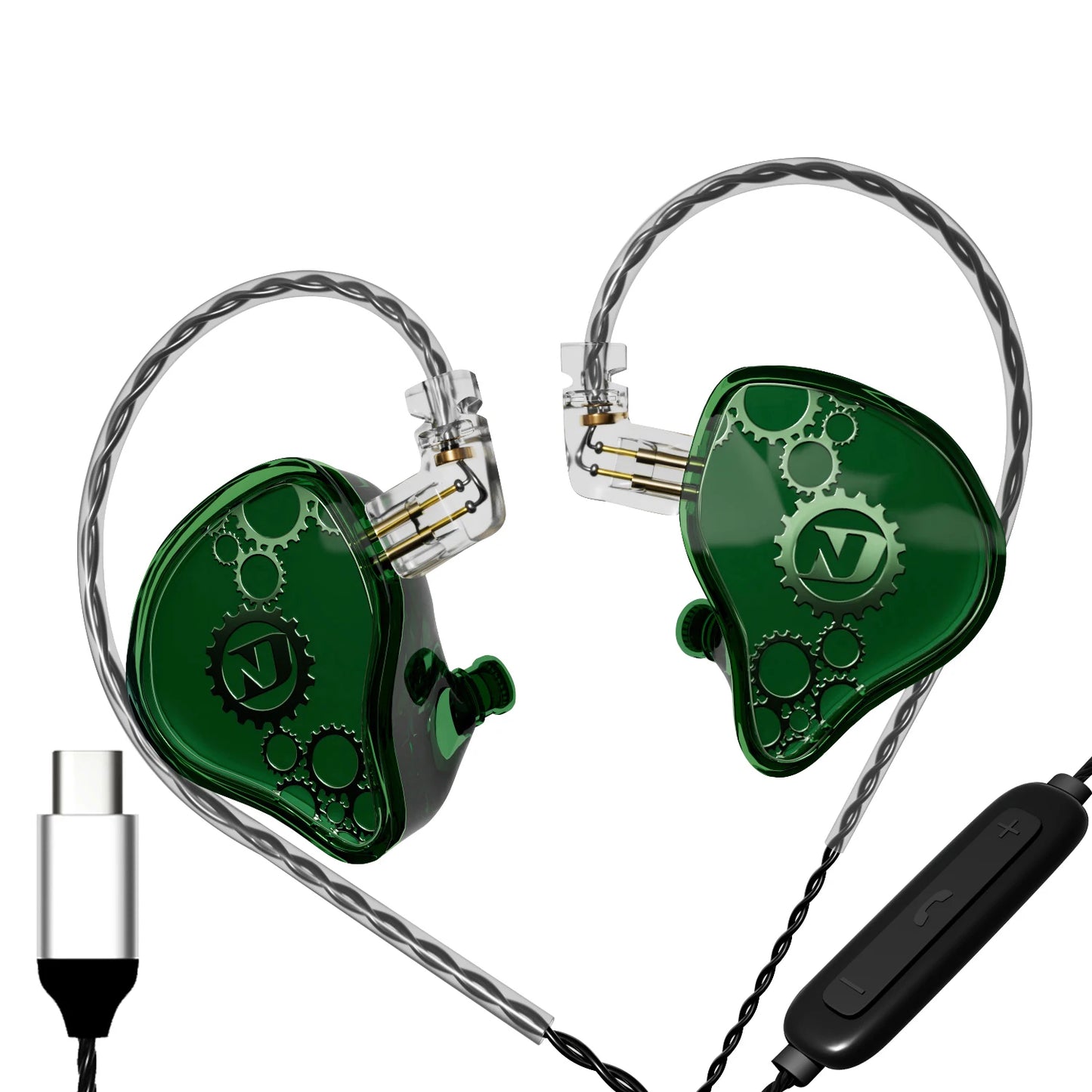 ND Venus-HiFi wired in-ear headphones stereo noise reduction bass HIFI cable music sports microphone speaker accessory adapter