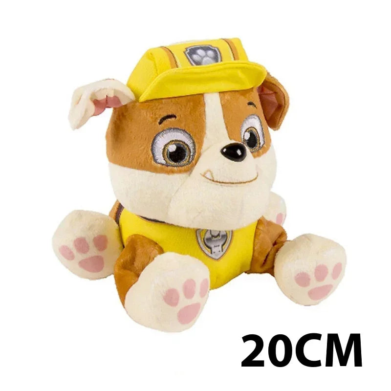 20Cm Cartoon Paw Patrol Plush Doll Chase Rock Animal Dog Cartoon Model Action Figures Movies Peripherals Children Christmas Gift