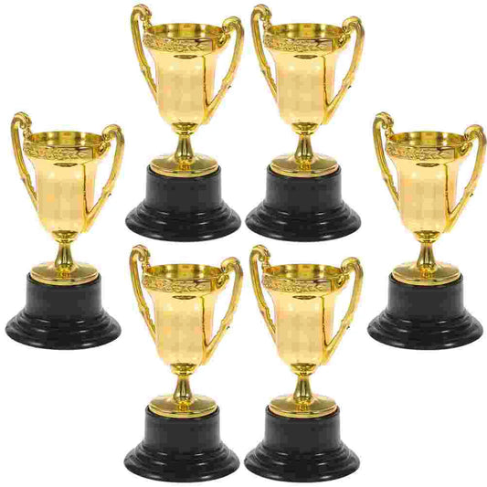 6 Pcs Mini Trophy Toys Plastic Kids Trophies Winner Game Prizes Baseball Team Sports Awards Souvenirs Plastic Award Cups Toy