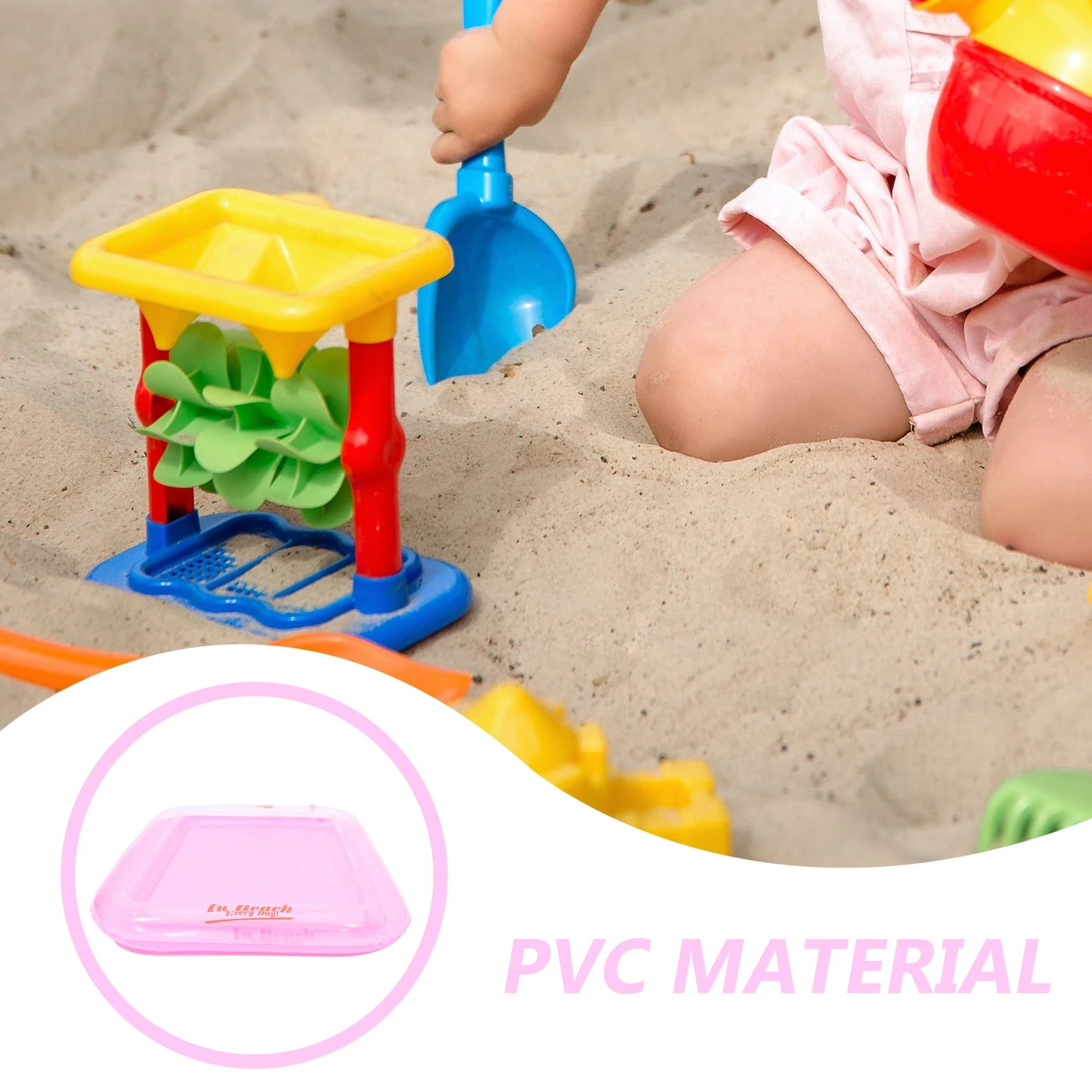 Beach Toys Inflatable Sand Bath Tray Children Sandbox Ice Bar Pink Kids Pool Party