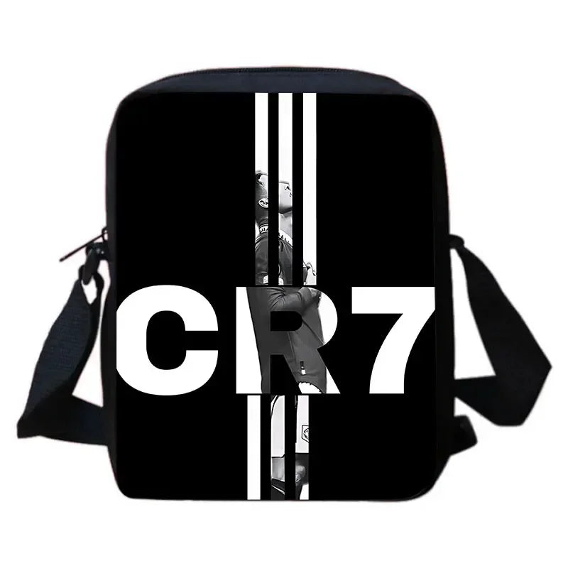 Mochila C-CR7 Child Backpack With Shoulder Bags Pencil Bags School Bags ,Cartoon Football Star School Bags Set for Boys Girls