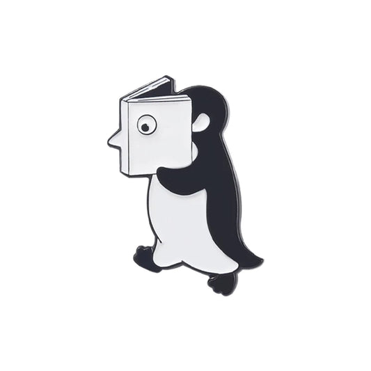 Lovely Animal Enamel Pin Custom Cat Penguin Panda Read A Book Brooch Bag Lapel Pin Cartoon Funny Badge Jewelry Gift for Kid