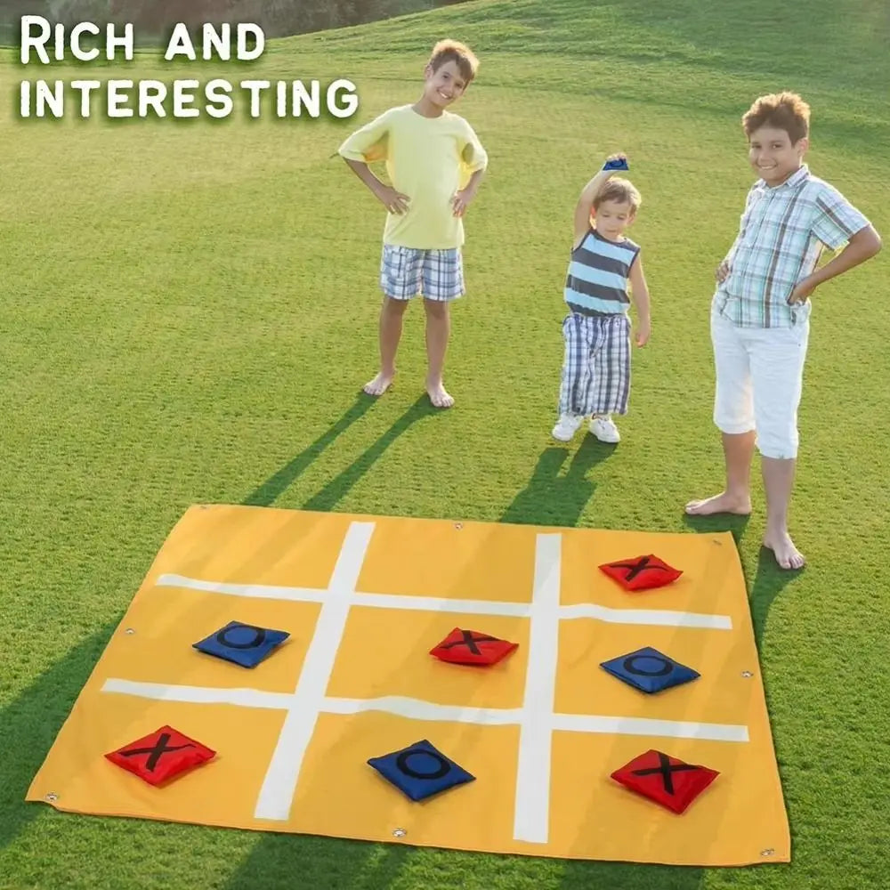 Lightweight Bean Bag Throwing Game Kids Giant-Tic-Tac-Toe Game Funny Kids Throwing Game Set Portable