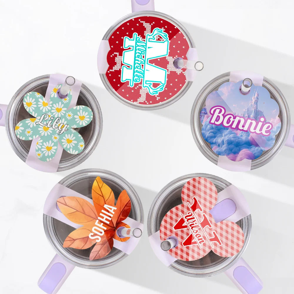 10pcs/Lot New Acrylic Sublimation Name Plates for 40oz Tumbler Lid Topper Custom Tumbler Name Tag