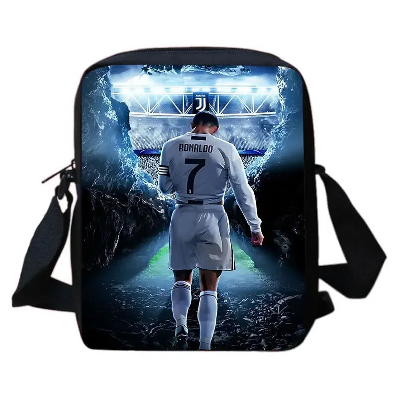 Mochila C-CR7 Child Backpack With Shoulder Bags Pencil Bags School Bags ,Cartoon Football Star School Bags Set for Boys Girls