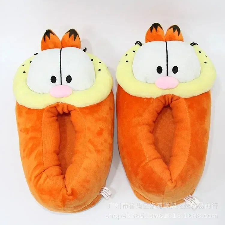 Kawaii Garfields Plush Slipper Cotton Slippers Cosplay Anti-slip Home Shoes Winter Comfortable Cotton Shoes Couple Casual Shoes