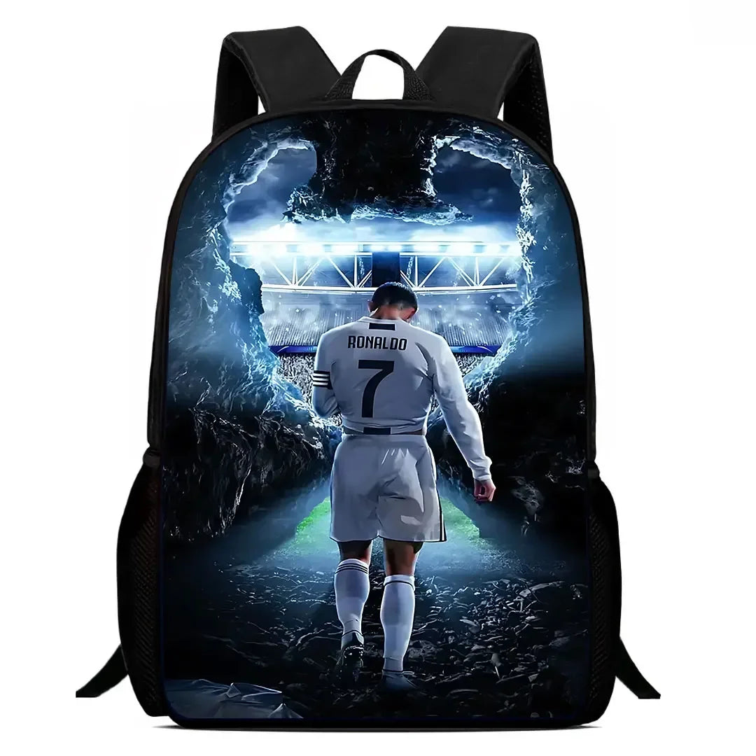 Mochila C-CR7 Child Backpack With Shoulder Bags Pencil Bags School Bags ,Cartoon Football Star School Bags Set for Boys Girls
