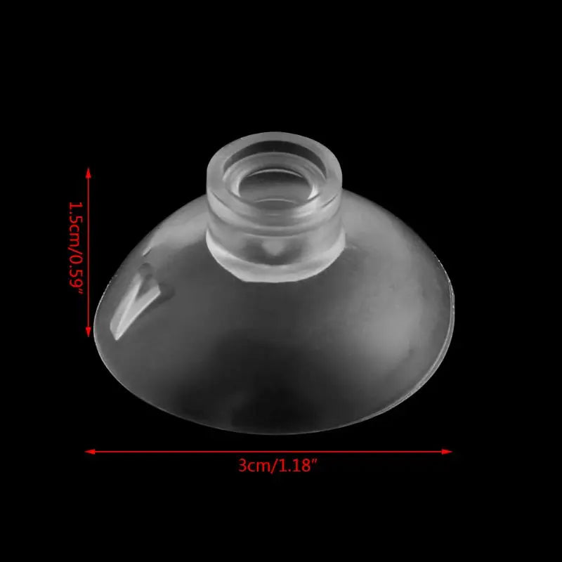 Y3NA Aquarium Suction Cup Diameter 1.2in Transparent Plastic Sucker No Clips for Fish for Tank Thermo-meters