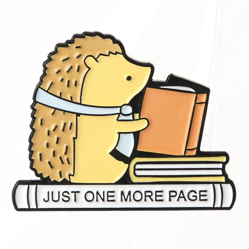 Brooches Bag Clothes Lapel Pin Animal Reading Badge Puppy Jewelry Gift for Kids Friend I Love Books Enamel Pin Custom Dog Cat
