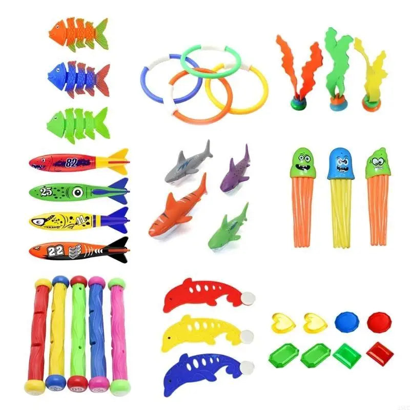 Fun Diving Toy Swimming Pool Toy for Kids Swimming Training Children Bath Toy Summer Pool Toy Underwater Game Toy Set