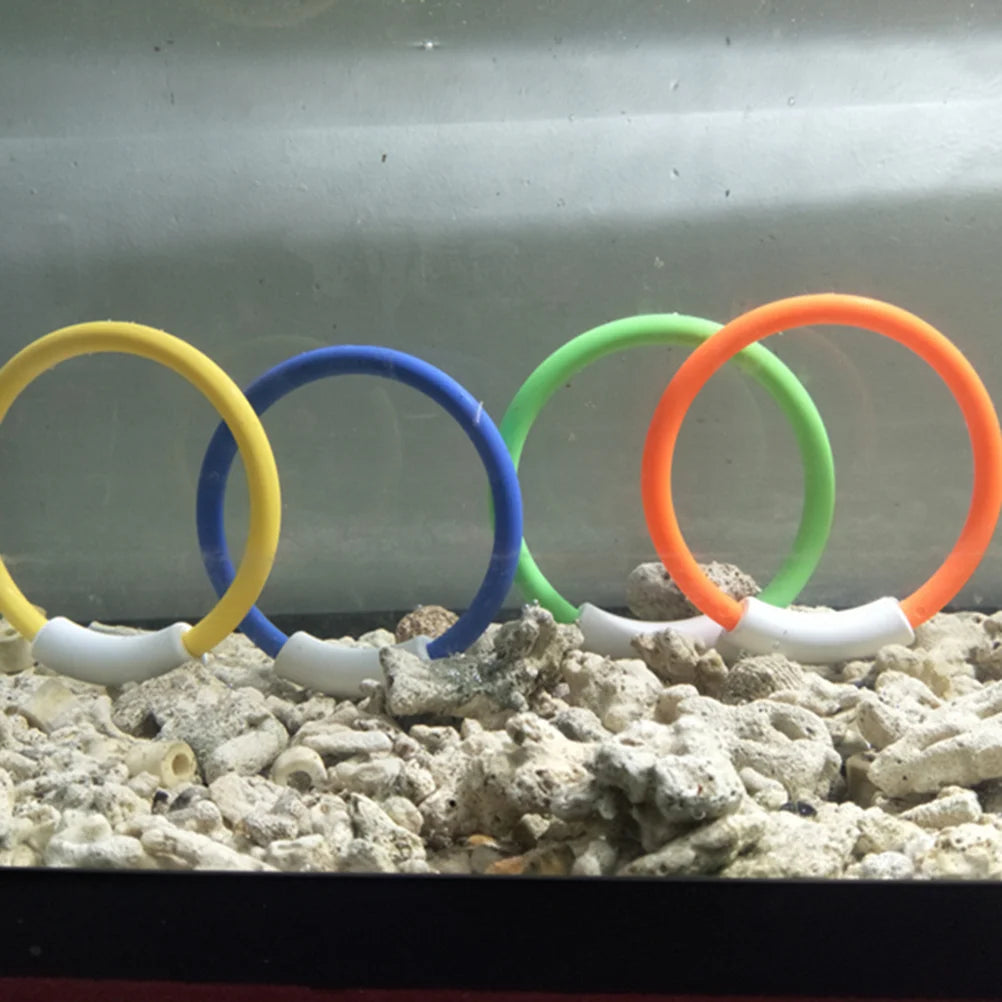 4 Pcs Swimming Pool Dive Toys Rings Diving Grab Training Kids Underwater Diamond