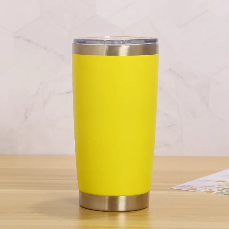 20oz Insulated Tumbler With Lids, Stainless Steel Double Vacuum Coffee Tumbler Cup, Durable Personalized Name Logo Coffee Cups