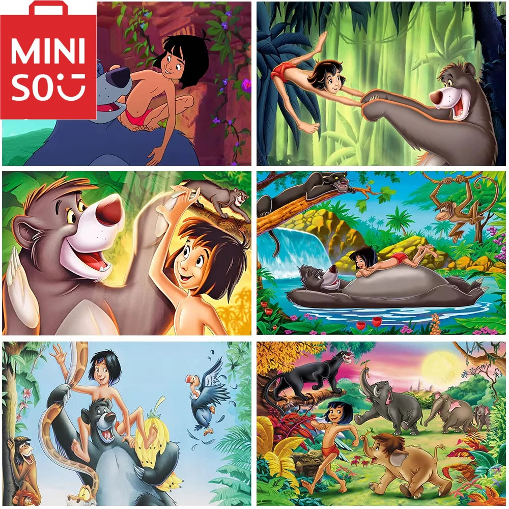 MINISO The Jungle Book Backdrop Mowgli Kids Girls Diamond Painting Mosaic Cross Stitch Kit Home Decor 5D DIY Art Collection