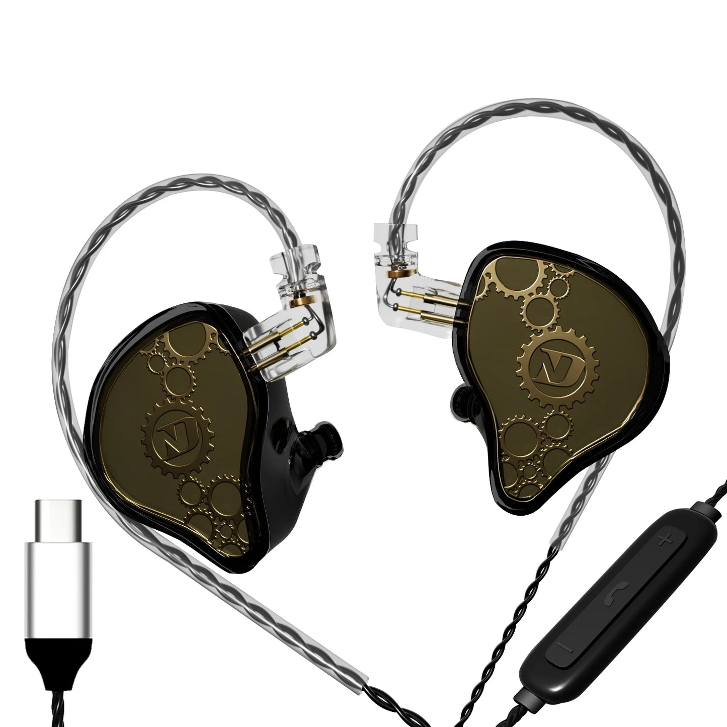 ND Venus-HiFi wired in-ear headphones stereo noise reduction bass HIFI cable music sports microphone speaker accessory adapter