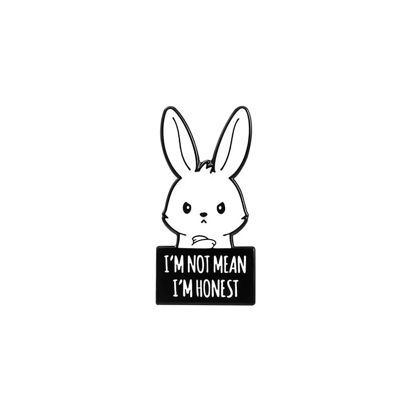 Rabbits Park Enamel Pins Custom Book Scissors Bunny Cats Brooch Lapel Badge Bag Cartoon Animal Jewelry Gift for Kids Friends