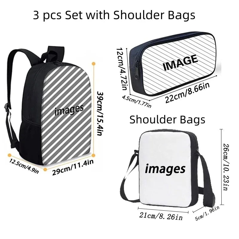 Mochila C-CR7 Child Backpack With Shoulder Bags Pencil Bags School Bags ,Cartoon Football Star School Bags Set for Boys Girls