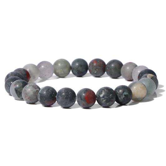Natural Stone Beads Bracelet 8mm Frosted Opal Malachite Quartz Beaded Elastic Bracelets for Women Men Fashion Jewelry Gift