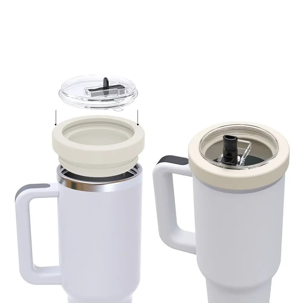 30oz Tumbler Flip Straw Lid Leakproof Concealed Straw Cup Replacement Cover Dust-proof Splash Resistant Cup Topper Lid Gym