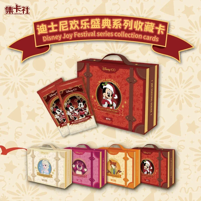 Genuine Disney Card 100 Anniversary Carnival Series Cards Mickey Mouse Art Signature Animation Collection Cards Kids Gifts