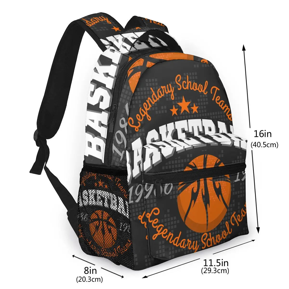 Children Backpacks School Bag For Boys Basketball Emblem Teenagers Schoolbag Student Bookbags
