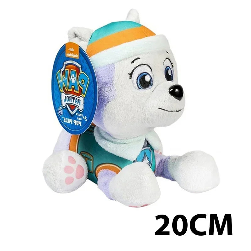 20Cm Cartoon Paw Patrol Plush Doll Chase Rock Animal Dog Cartoon Model Action Figures Movies Peripherals Children Christmas Gift