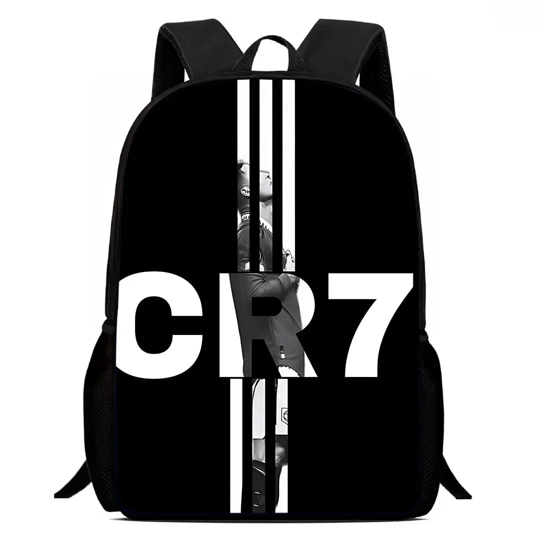 Mochila C-CR7 Child Backpack With Shoulder Bags Pencil Bags School Bags ,Cartoon Football Star School Bags Set for Boys Girls