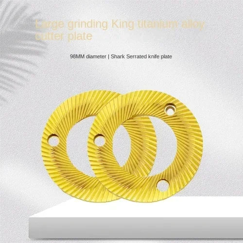 Hot SellingThe Titanium Coating Coated 60mm 59.5mm Coffee Grinder Coffee Bean Flat Wheel Burr Mill Knife Flat Burr Blade Grindin