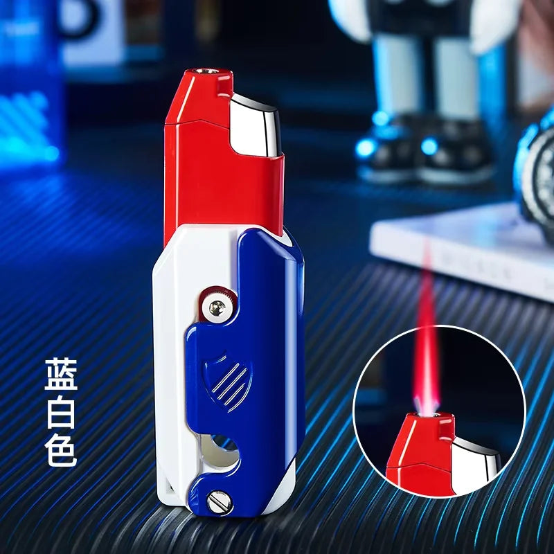 2025 Carrot Knife Lighter Refillable Red Flame Windproof Decompression Radish Folding Fidget Stress Anxiety Novelty Lighters