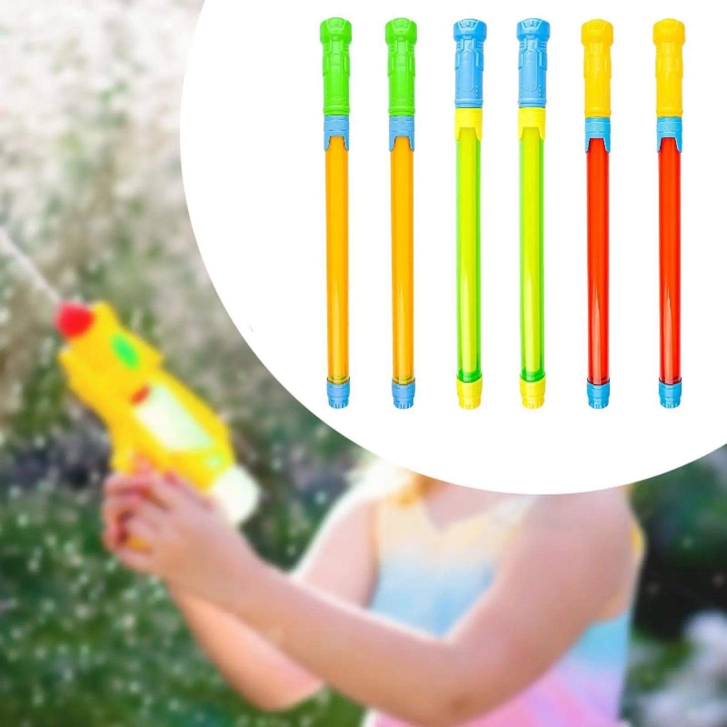 6Pcs Water Squirt Toy Pull Out Design Squirt Gun Kids Adults Water Game Fighting Toys for Backyard Summer Pool Beach