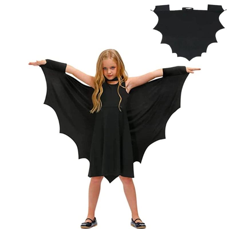 634C Children Cosplay Halloween Bat Cloaks Bat Cape Kids Costume Halloween Cape