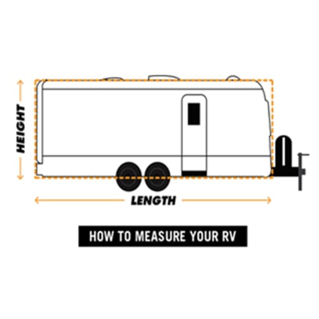 vidaXL RV Cover Caravan Top Cover Breathable Motorhome Protective Cover Gray-1