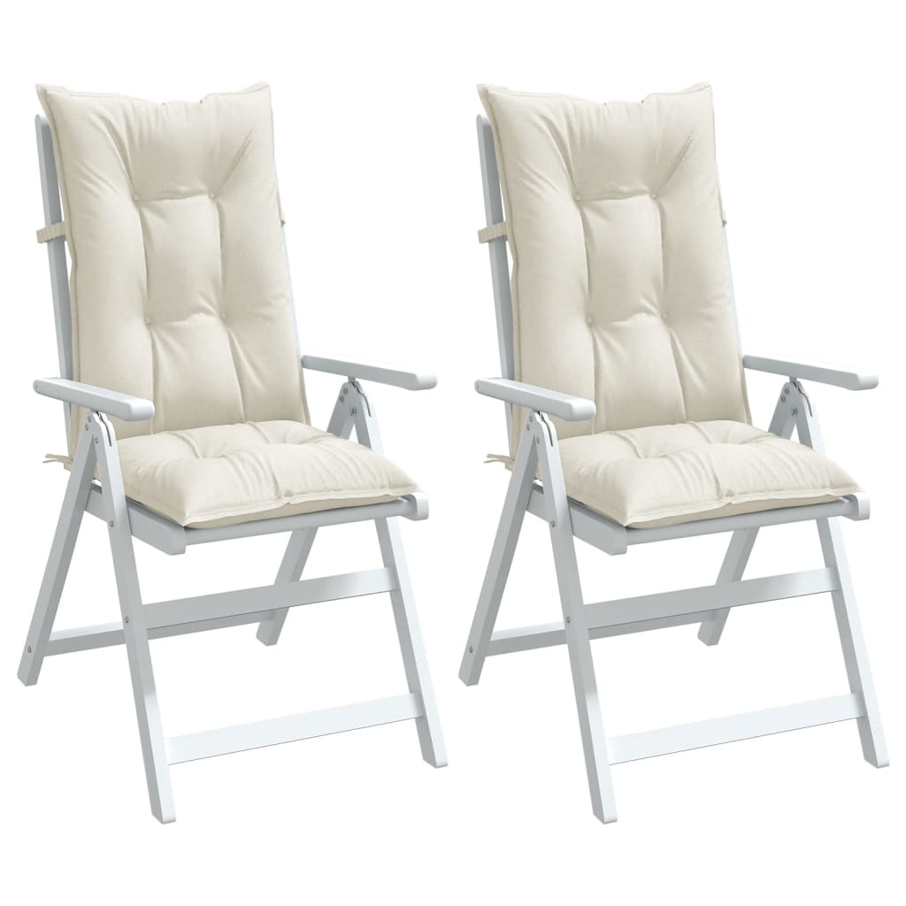 vidaXL Highback Chair Cushions Outdoor Seat Pad Garden Patio Furniture Fabric-12