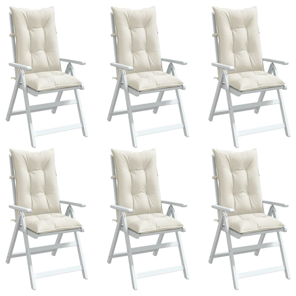 vidaXL Highback Chair Cushions Outdoor Seat Pad Garden Patio Furniture Fabric-13