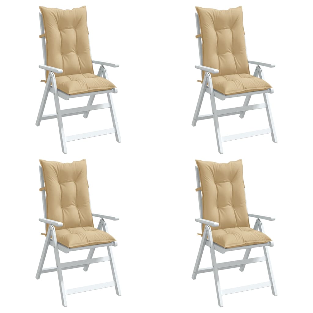 vidaXL Highback Chair Cushions Outdoor Seat Pad Garden Patio Furniture Fabric-10