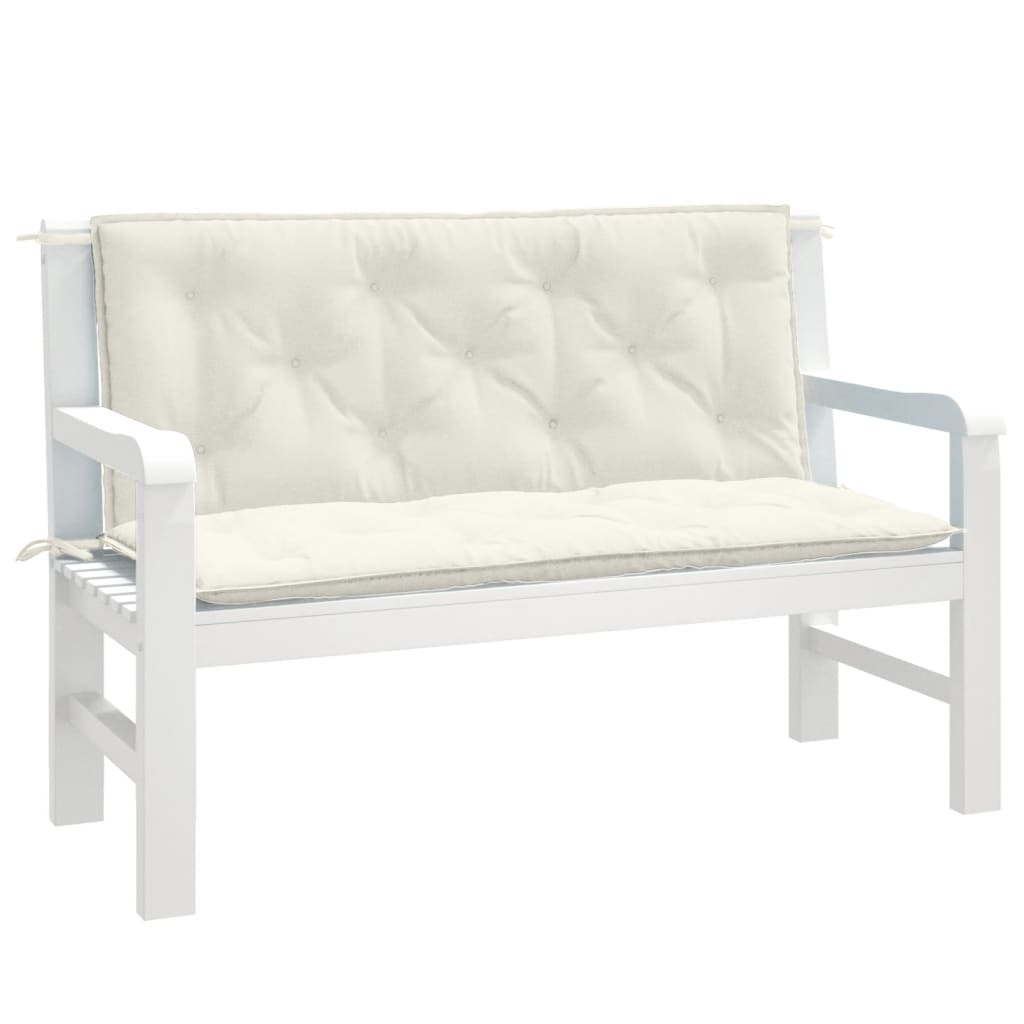 vidaXL Garden Bench Cushions Seat Pad Outdoor Patio Furniture 2 Pcs Fabric-11