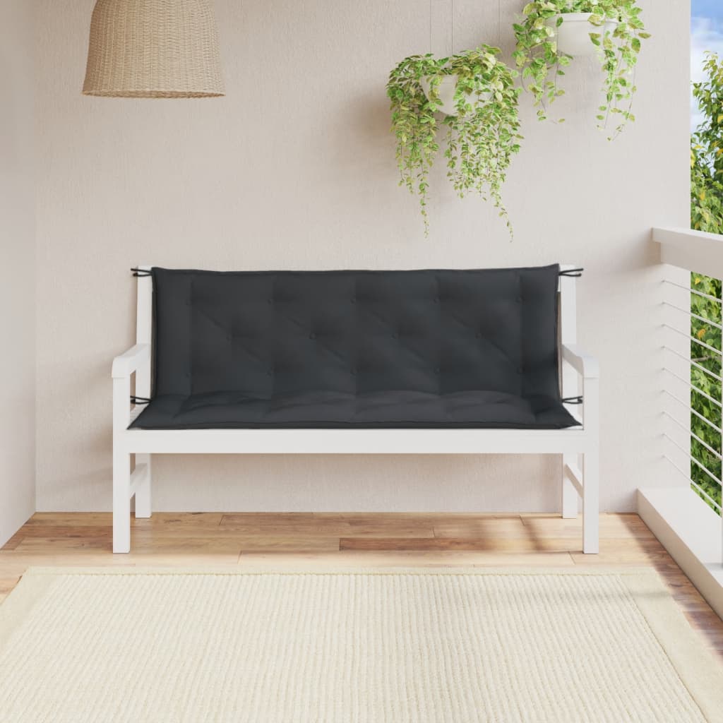 vidaXL Garden Bench Cushions Seat Pad Outdoor Patio Furniture 2 Pcs Fabric-3